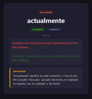 False Friend card back — actualmente